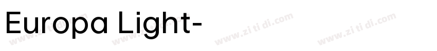 Europa Light字体转换